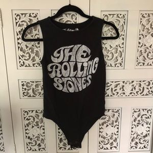 Vintage Rolling Stones Black Bodysuit